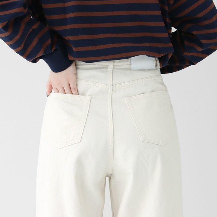 MACPHEE(マカフィー) コットンデニム タックワイドパンツ(12-04-44