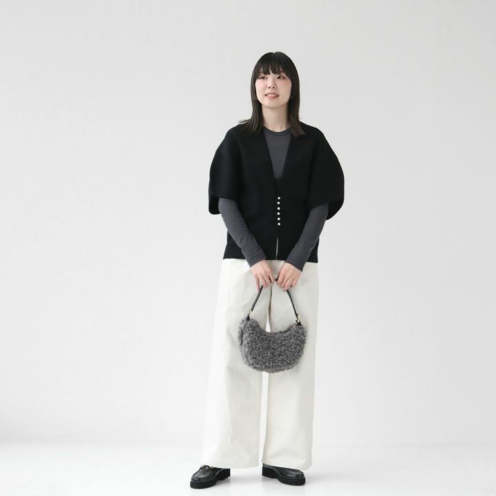 Ballsey(ボールジィ) ウールポリエステルパールコンビ マント