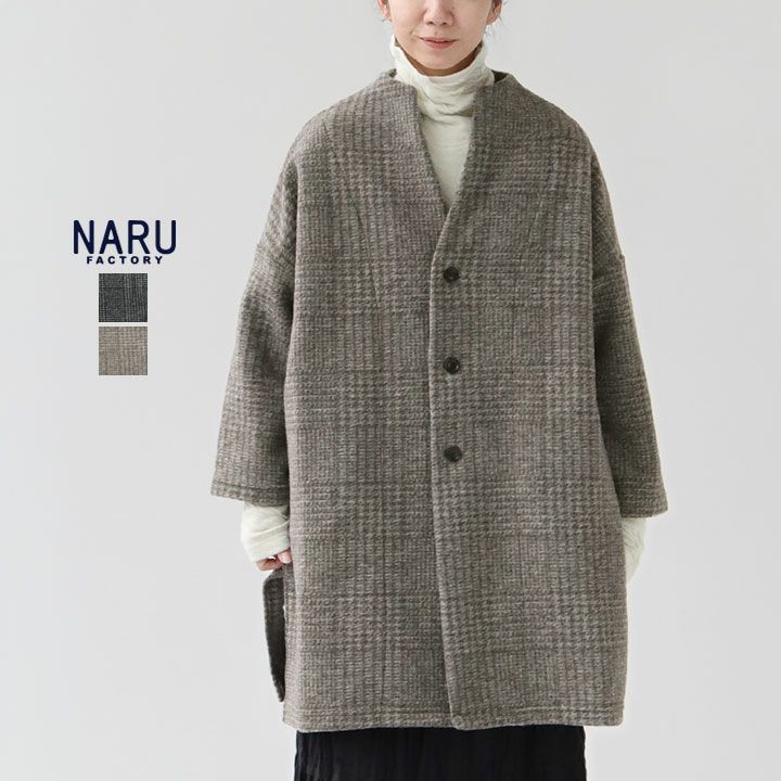 NARU(ナル) イタリアンエアリーグレンチェック ノッチコート(656250)の