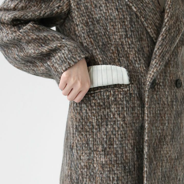 MACPHEE(マカフィー) モヘヤミックスシャギー ダブルブレスト