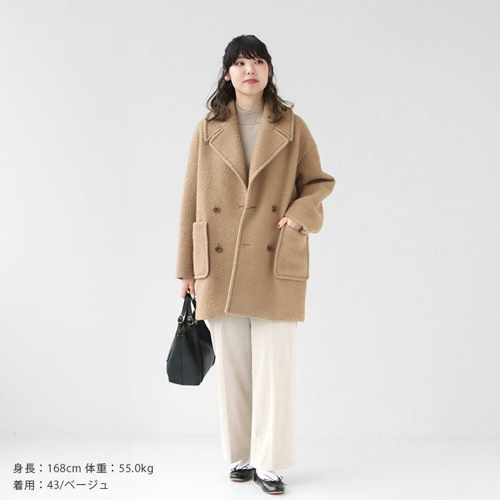 MACPHEE(マカフィー) ブークレーボンディング ダブルブレストコート(12
