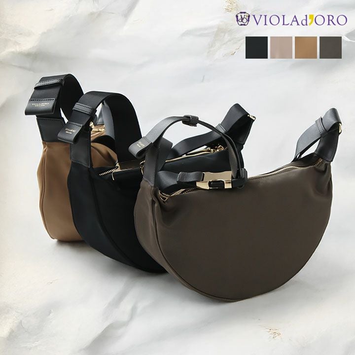 値下げ❣️VIOLADORO ブラック ボディバッグ ヴィオラドーロ VIOLAd'ORO VIOLAd'ORO ボディバッグ BIANCA V-2247