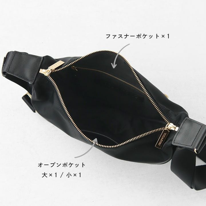 VIOLAd'ORO(ヴィオラドーロ) BIANCA ナイロンボディバッグ(V-2247)の