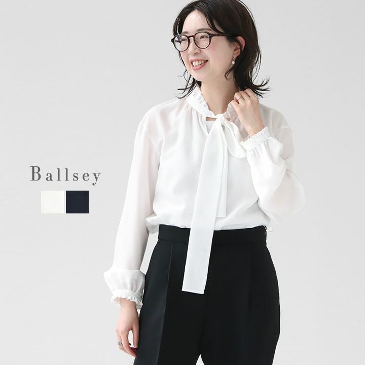 Ballsey(ボールジィ) グロスアムンゼン フリルカラーリボンブラウス(11