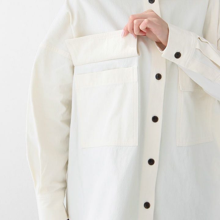 SACRA(サクラ) ハイカウント コットンギャバジン シャツジャケット