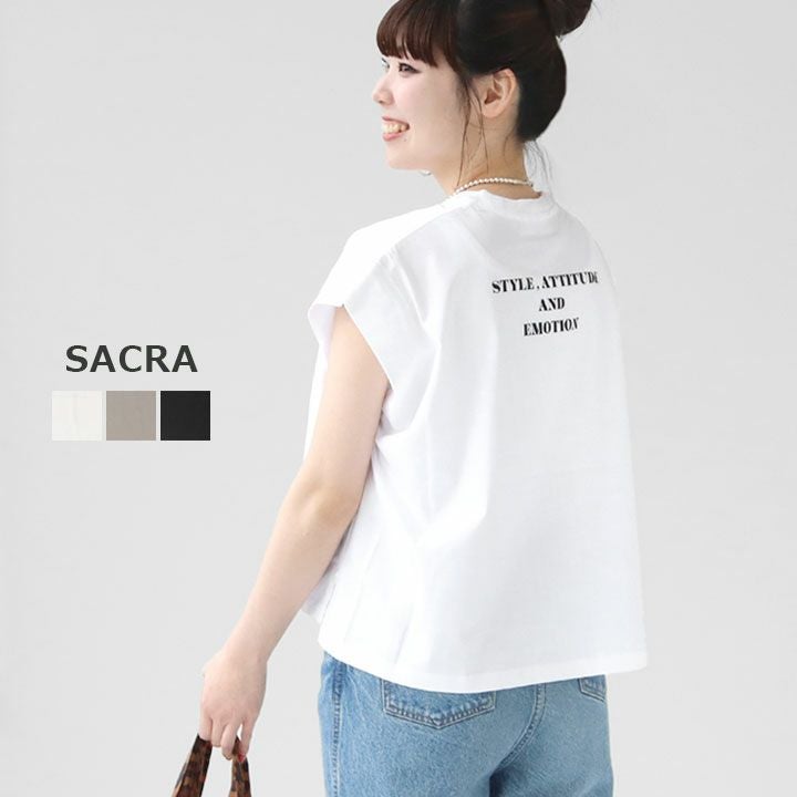 SACRA(サクラ) FOLDED ライン バックロゴトップス(125147091)の通販