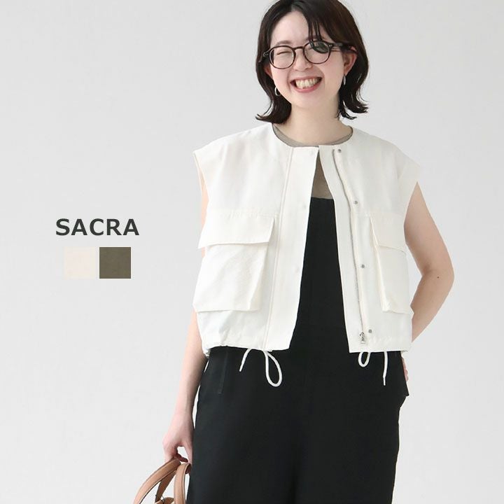 SACRA(サクラ) CO/PE タンブラーフィニッシュ ジレ(125108061)の通販