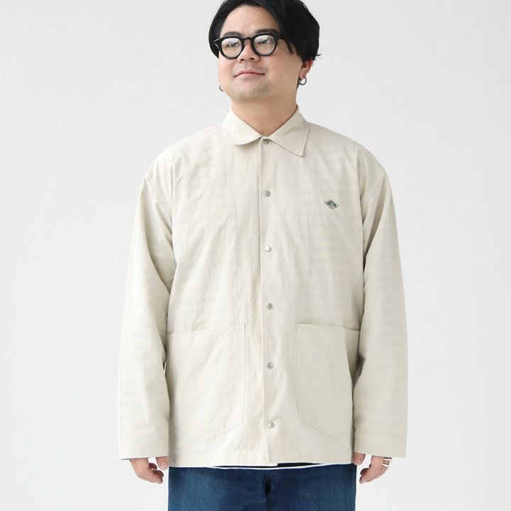 DANTON(ダントン) メンズ コットンリネン カーバーオールシャツ(DT