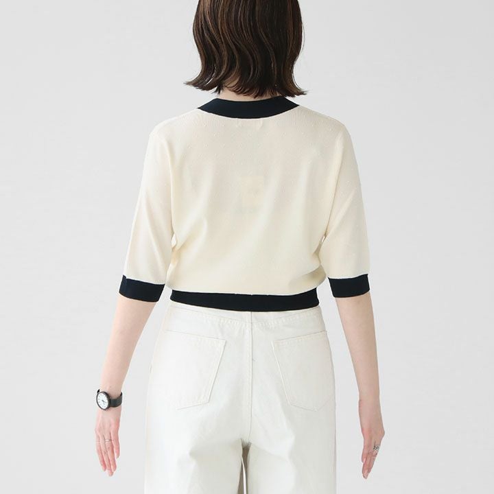 Ballsey(ボールジィ) ストレッチタックドット Vネックカーディガン(11