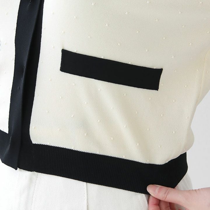 Ballsey(ボールジィ) ストレッチタックドット Vネックカーディガン(11