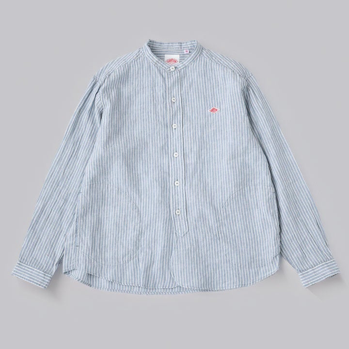 DANTON ダントン | リネン バンドカラーシャツ DT-B0279LCTの通販