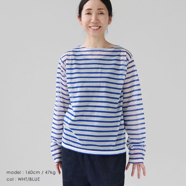 専用新品　ORCIVAL オーシバル　シースルーボートネックカットソーBshop ORCIVAL オーシバル｜シースルー ボートネック長袖カットソー OR
