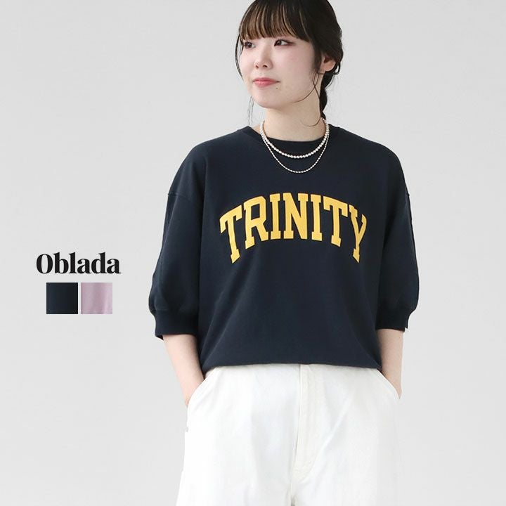 Oblada オブラダ TRINITY ハーフスリーブスウェットシャツ oblada(オブラダ)レディース