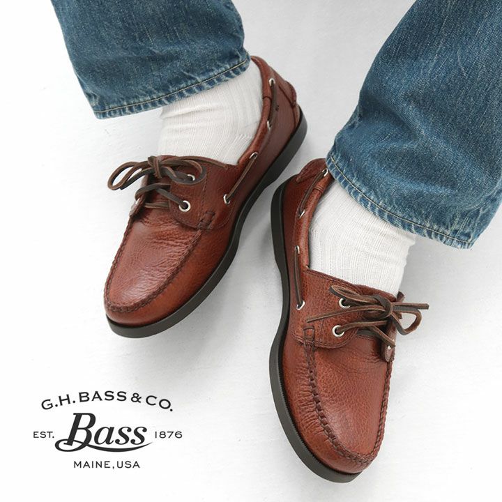 未使用級✨バーニーズニューヨーク×ジーエイチバス レザーデッキシューズ　27cm 超美品 厚底 G H BASS バーニーズNY デッキシューズ 28cm｜Yahoo