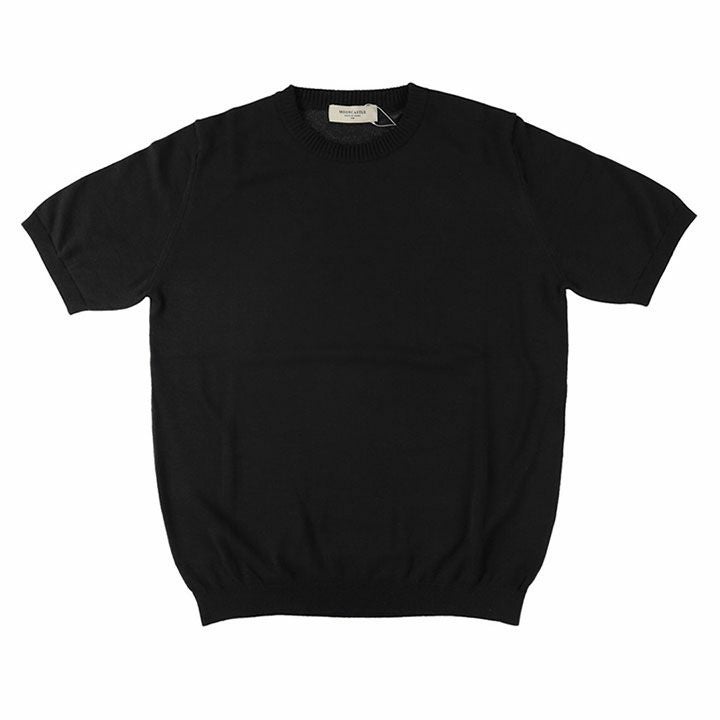 MOONCASTLE ICECOTTON CREWNECK 黒 着用1回のみ MOONCASTLE(ムーンキャッスル) アイスコットン クルーネックニット(IC1