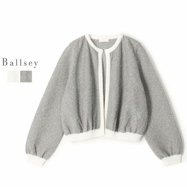 Ballsey(ボールジィ) ダブルフェイスノット クルーネックカーディガン
