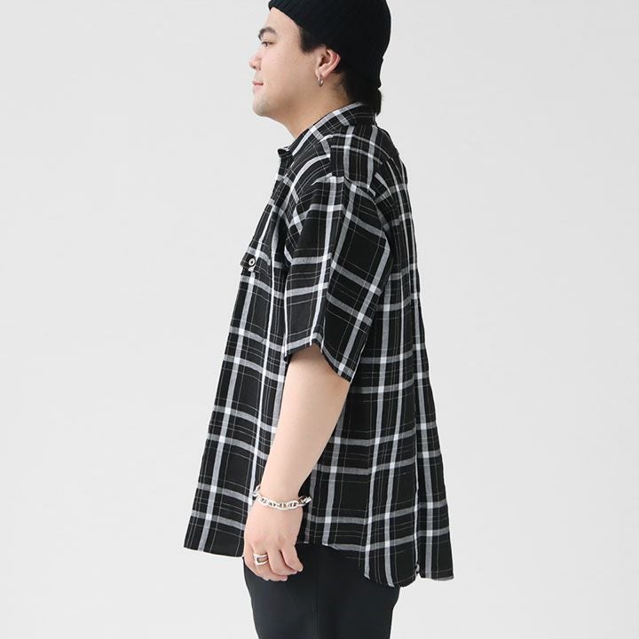 BRU NA BOINNE(ブルーナボイン) グランパチェックシャツ(4572)の通販