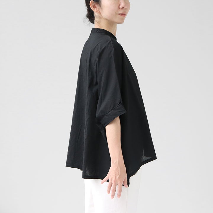 mizuiro ind ミズイロインド｜コットンリネン スタンドカラーワイド