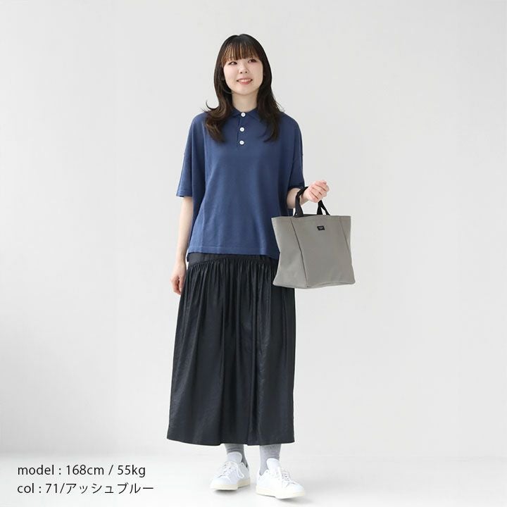 mao made(マオメイド) リネンコットン ワイドポロニット(521106)の通販