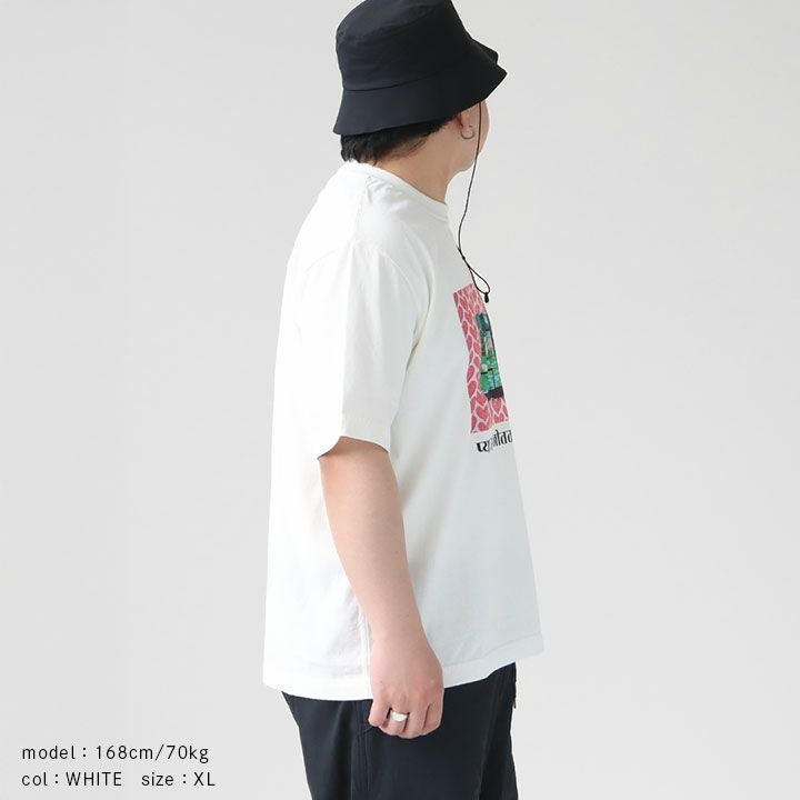 美品 BRU NA BOINNE ブルーナボイン タバコ刺繍 Tシャツ カットソー トップス コットン クルーネック M 白 ホワイト メンズ レディース 古着 中古 USED SALE 50%OFF】BRU NA BOINNE(ブルーナボイン) 子煩悩レスラー 家族で