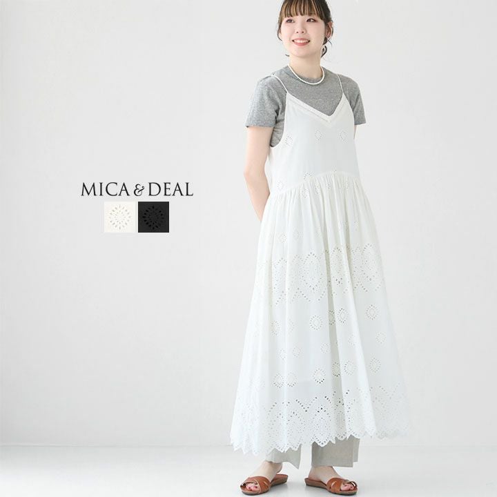 MICA & DEAL(マイカ＆ディール) インド綿カットワーク キャミドレス