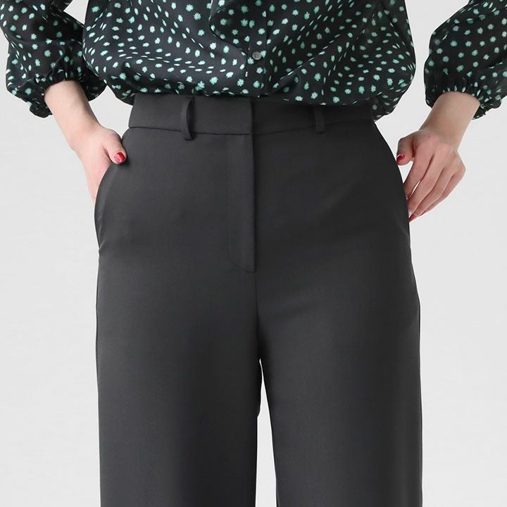 Ballsey(ボールジィ) パウダリーストレッチツイル セミワイドパンツ(11