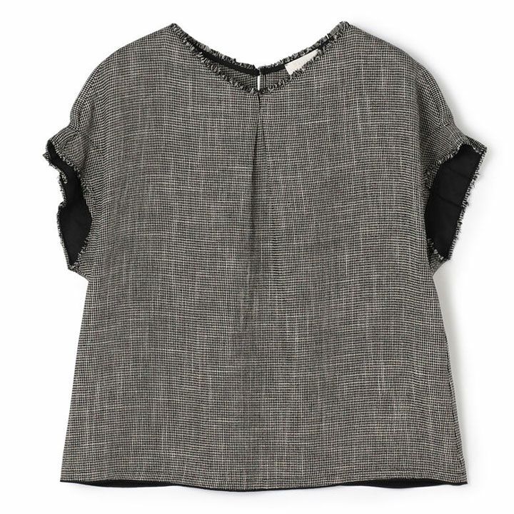 【美品】Ballsey ポリエステルレーヨンカラミ タックスリーブブラウス Ballsey(ボールジィ) ポリエステルレーヨンカラミ タックスリーブ