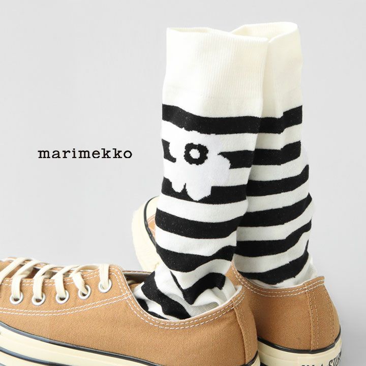 marimekko マリメッコ｜Kasvaa Tasaraita Unikko ソックス 52249-92729