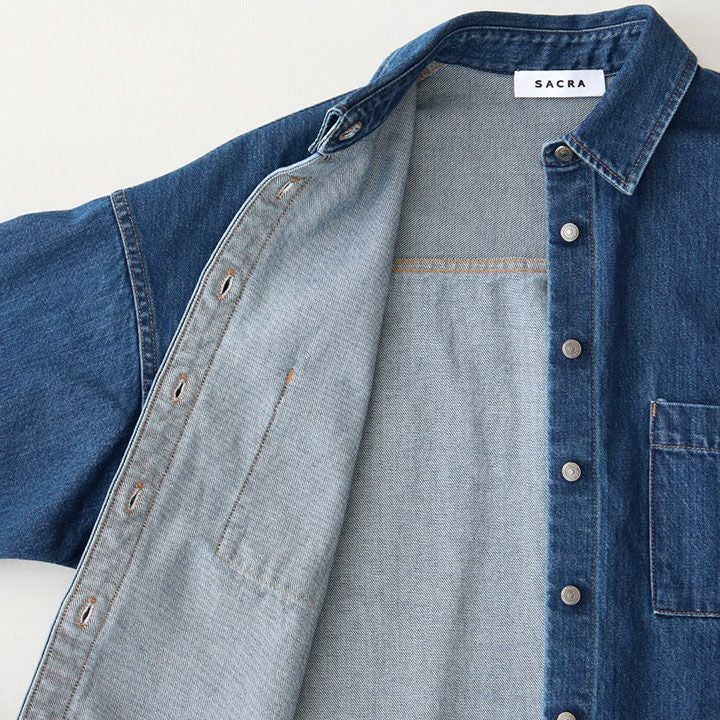 SACRA サクラ｜AUTHENTIC デニムクロップドシャツ 125513071の通販