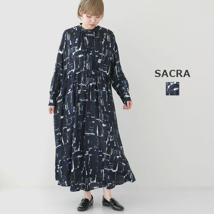 SACRA サクラ｜ブラッシュペインティング ワンピース 125510041の通販