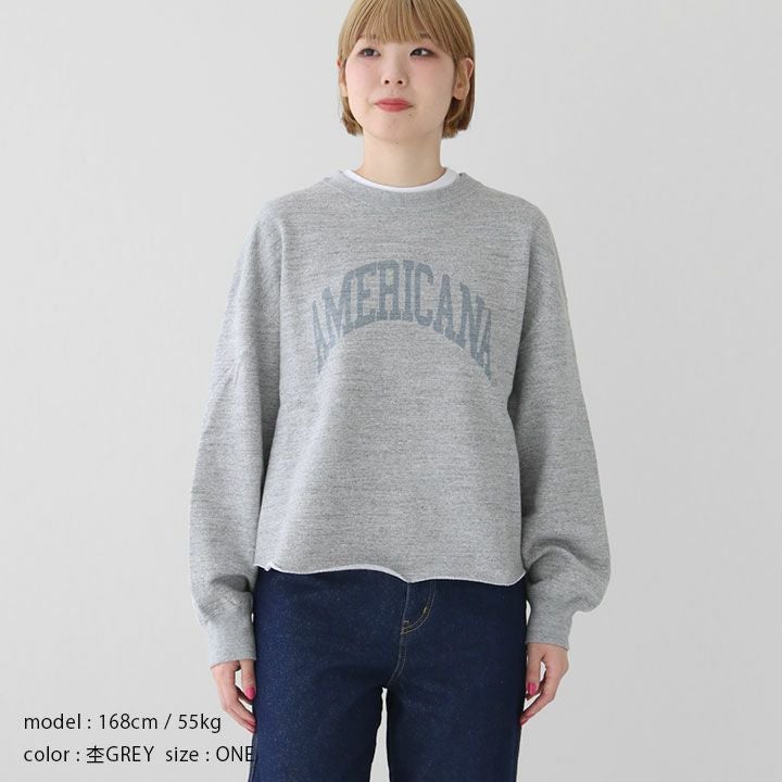 AMERICANA アメリカーナ｜14G裏毛 クロップド カットオフスウェット