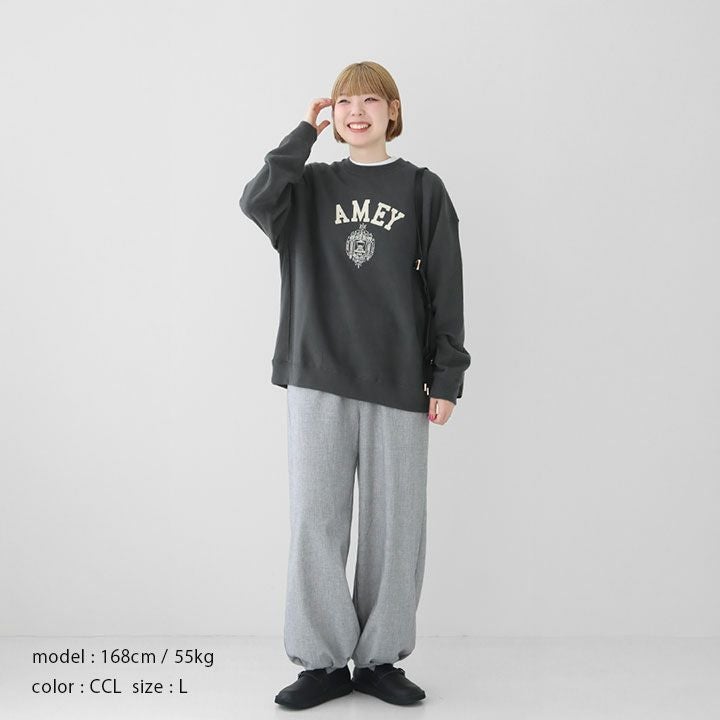 AMERICANA アメリカーナ｜14G裏毛 リバースウィーブ クルーネック