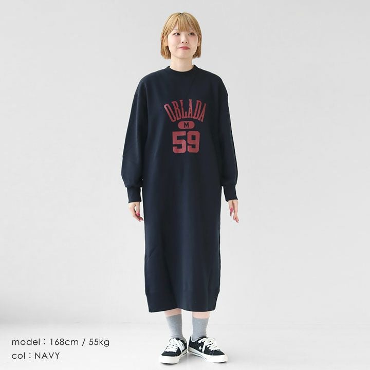 Oblada オブラダ｜COLLEGE スウェットドレス F2510OP04の通販｜NEWS