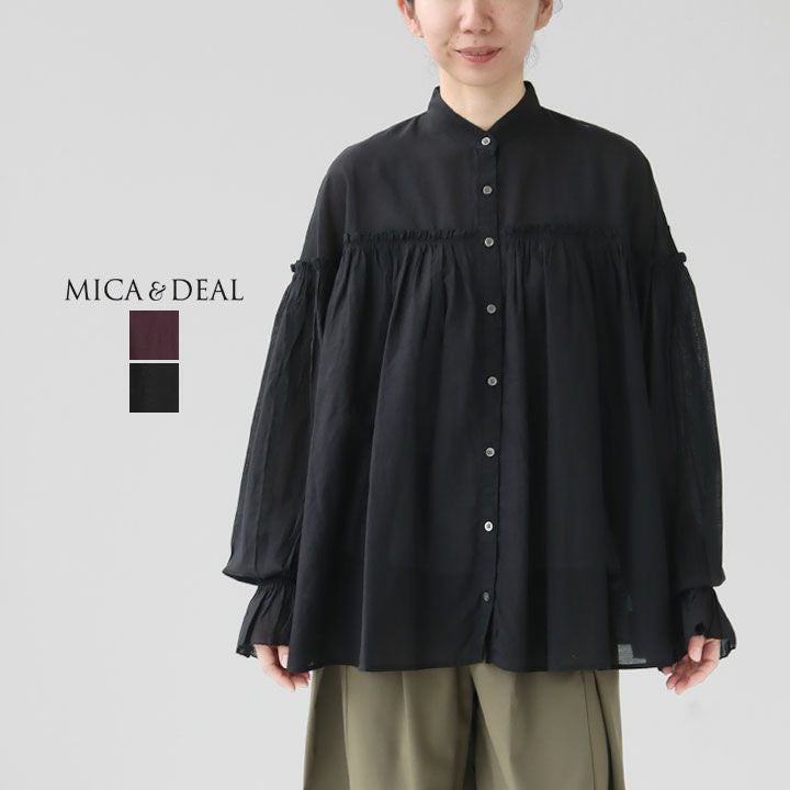 MICA & DEAL マイカ＆ディール｜ギャザーボイルブラウス 0125301225の
