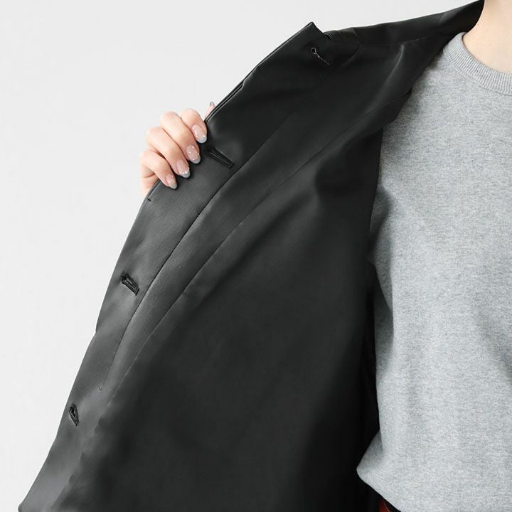 mizuiro ind ミズイロインド｜シンセティックレザーシャツジャケット 3