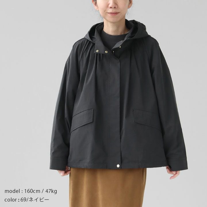 Ballsey ボールジィ｜ハイカウントタフタ フーデッドショートコート 11