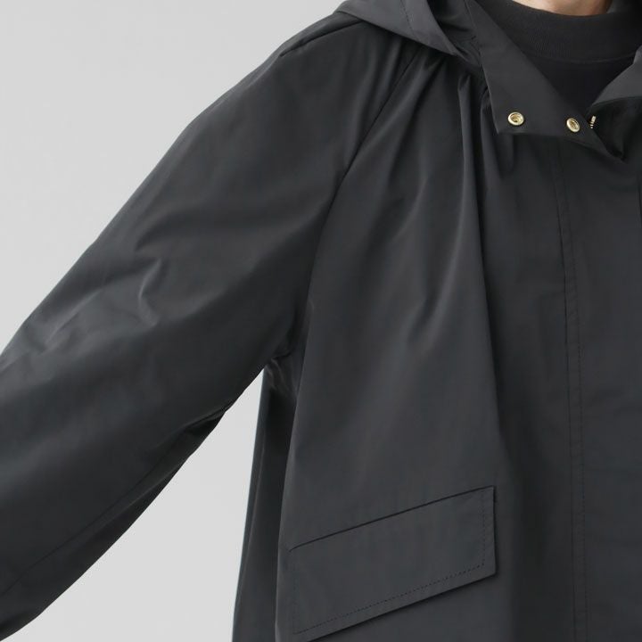 Ballsey ボールジィ｜ハイカウントタフタ フーデッドショートコート 11