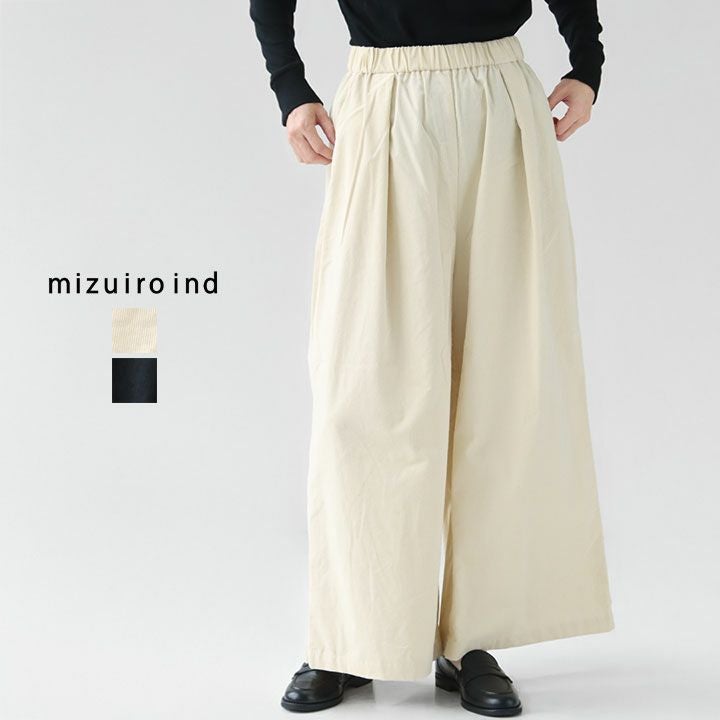 mizuiro ind ミズイロインド｜コーデュロイタックワイドパンツ 4