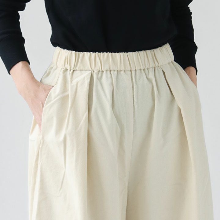 mizuiro ind ミズイロインド｜コーデュロイタックワイドパンツ 4