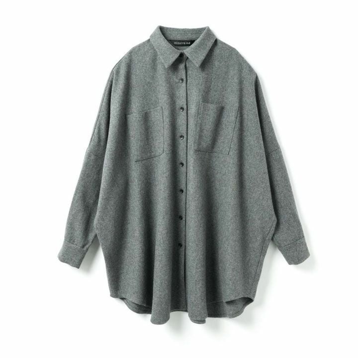 mizuiro ind ミズイロインド｜ポケット付きワイドシャツ 4-230063の