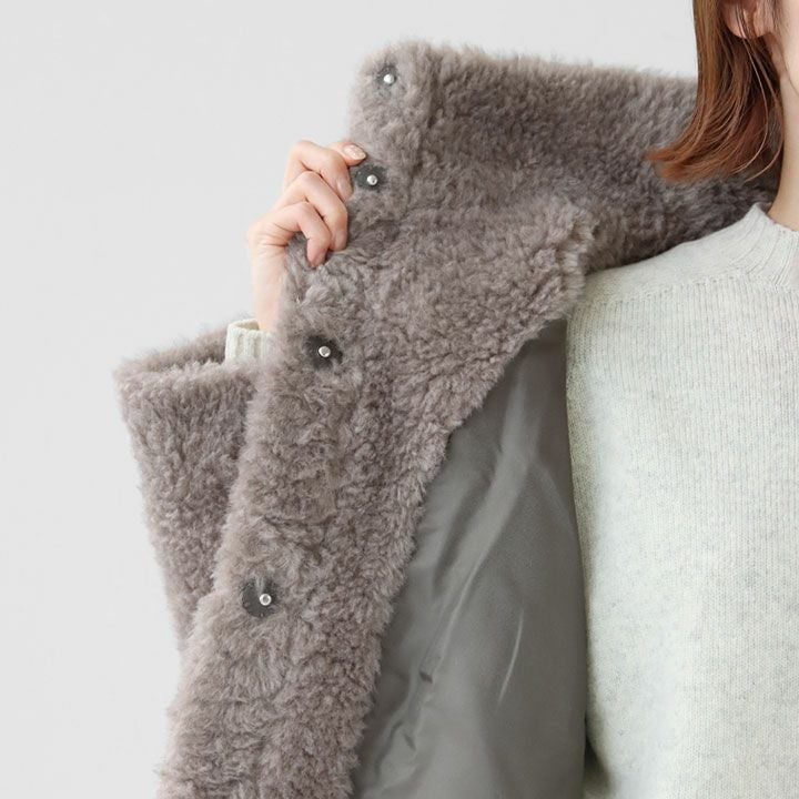 MICA & DEAL マイカ＆ディール｜スタンドカラーボアブルゾン