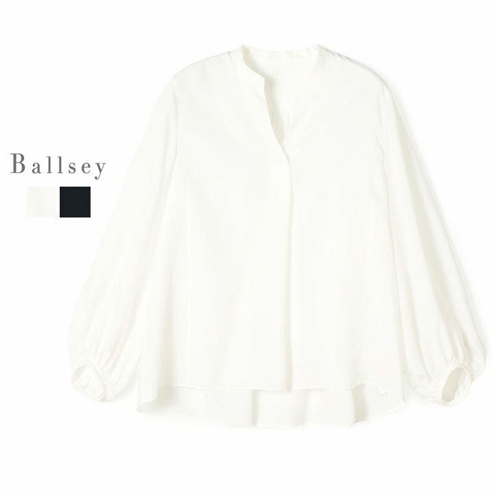 Ballsey＊コットンブラウス Ballsey（ボールジィ） ブラウス シャツ コットンシルクサテン タック
