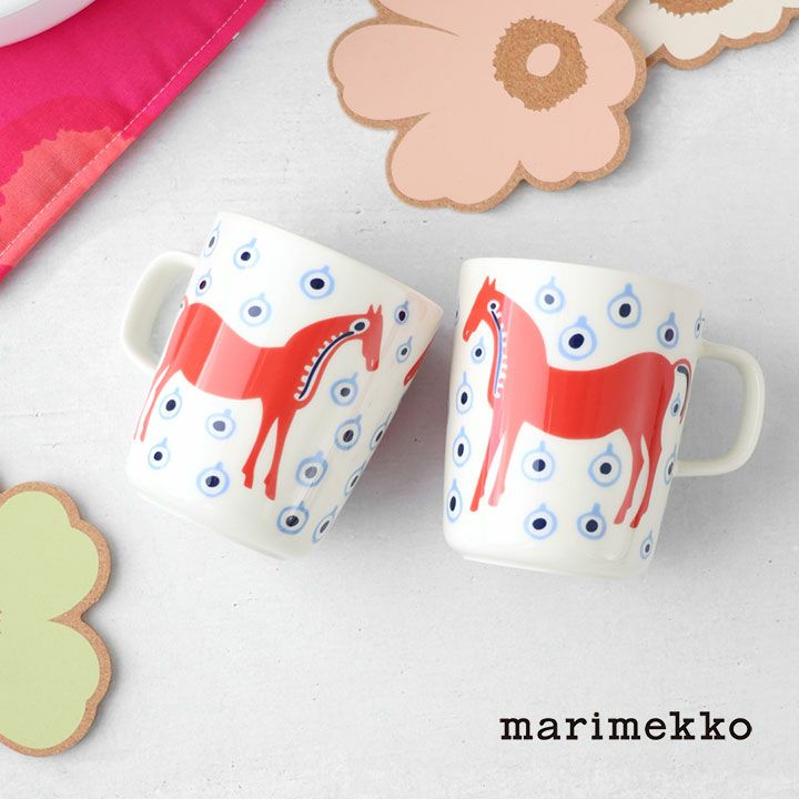 marimekko マリメッコ｜Musta Tamma マグカップ 250ml 52263-75360の