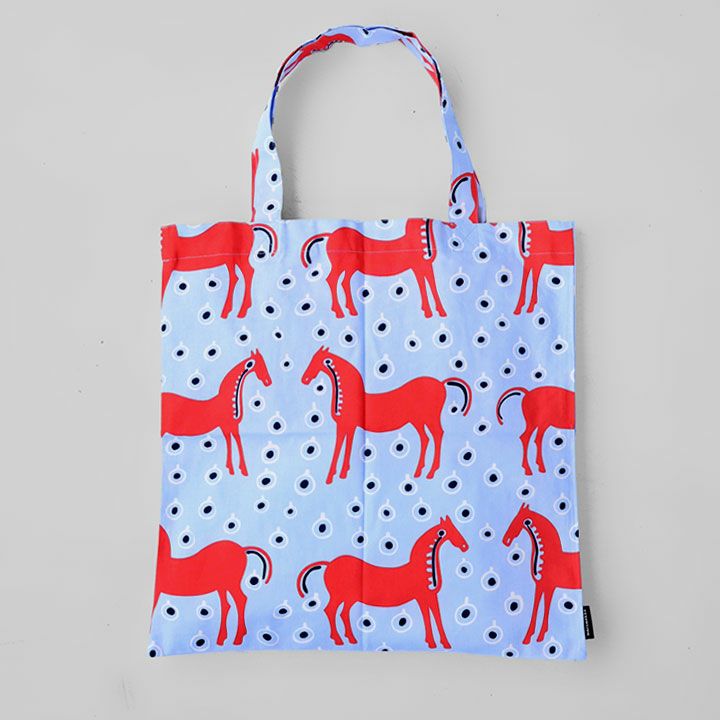 marimekko マリメッコ｜Musta Tamma トートバッグ 44×43cm 52263-75356
