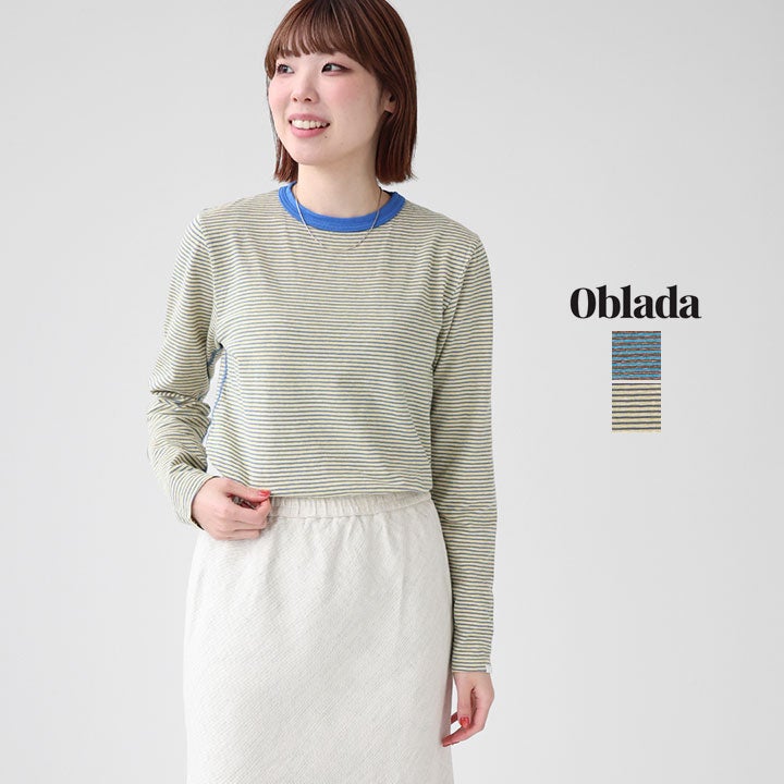Oblada オブラダ｜マルチボーダー ロングTシャツ S2610CU16
