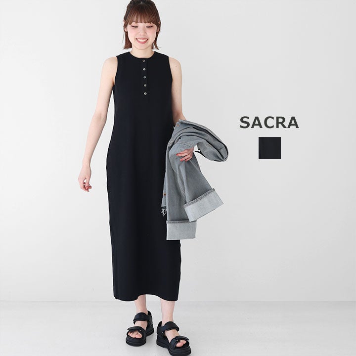 SACRA サクラ｜ダブルフェイス コットン ワンピース 126140041の通販