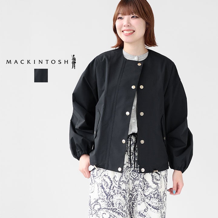 美品★定価11万 マッキントッシュ ブライトクロスシンダウンコート 38 黒 PONTELAND/ポントランド】セミブライトタフタダウンコート(コート
