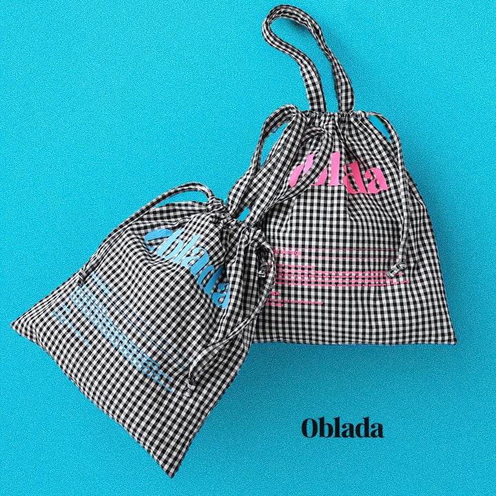 Oblada オブラダ｜NEWS別注 GINGHAM CHECK サックトートバッグ SACKTOTE-M