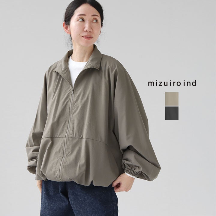 ミズイロインド ドルマンスリーブストームジャケット カーキ mizuiroind（ミズイロインド） ドルマンスリーブストームジャケット