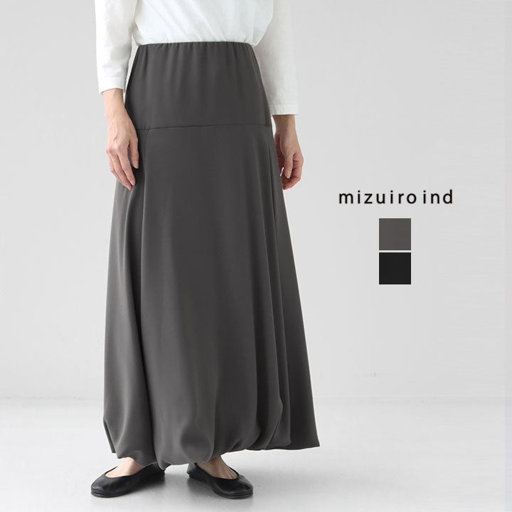 mizuiro ind ミズイロインド｜ジョーゼットバルーンロングスカート 1